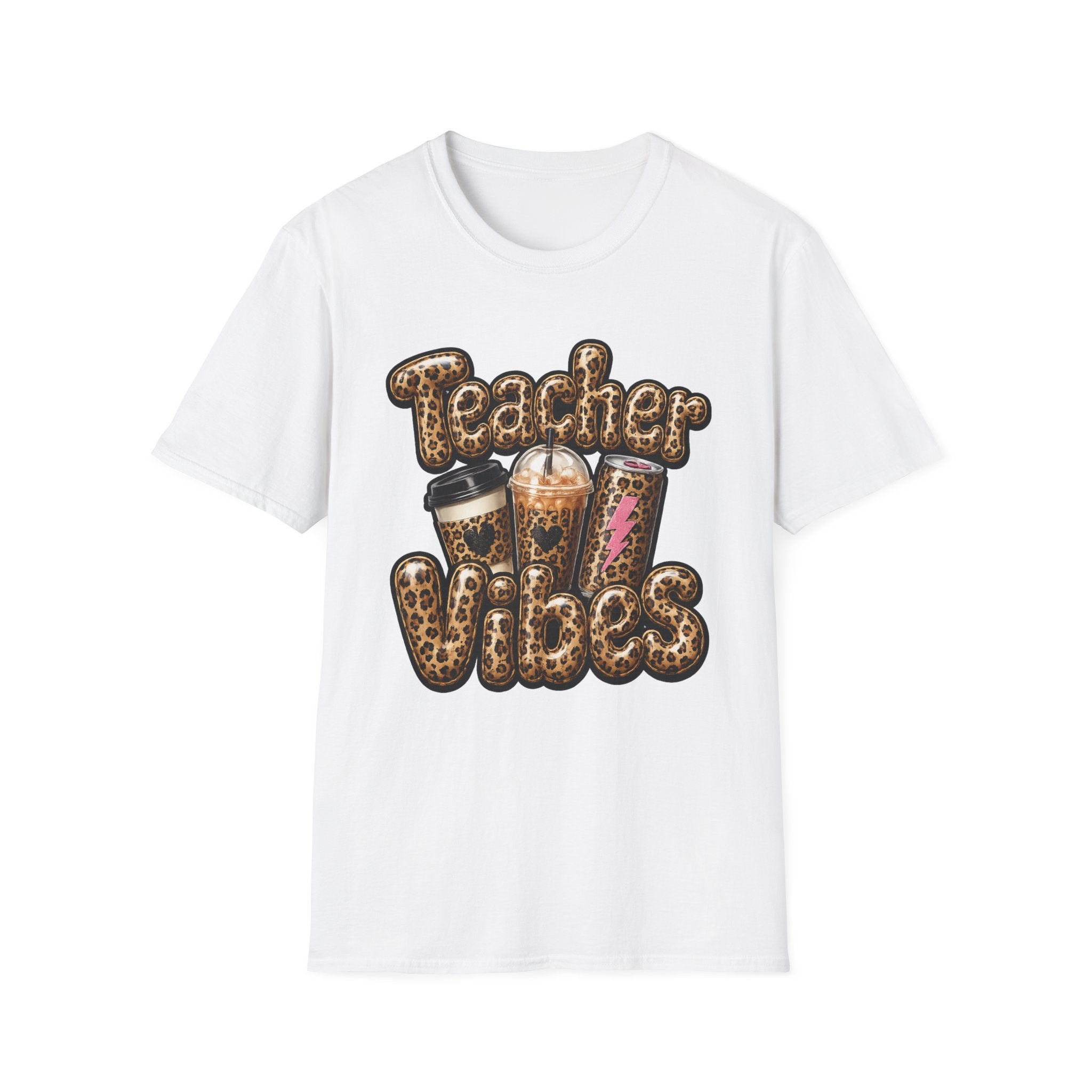 Teacher Vibes Leopard Coffee T-Shirt