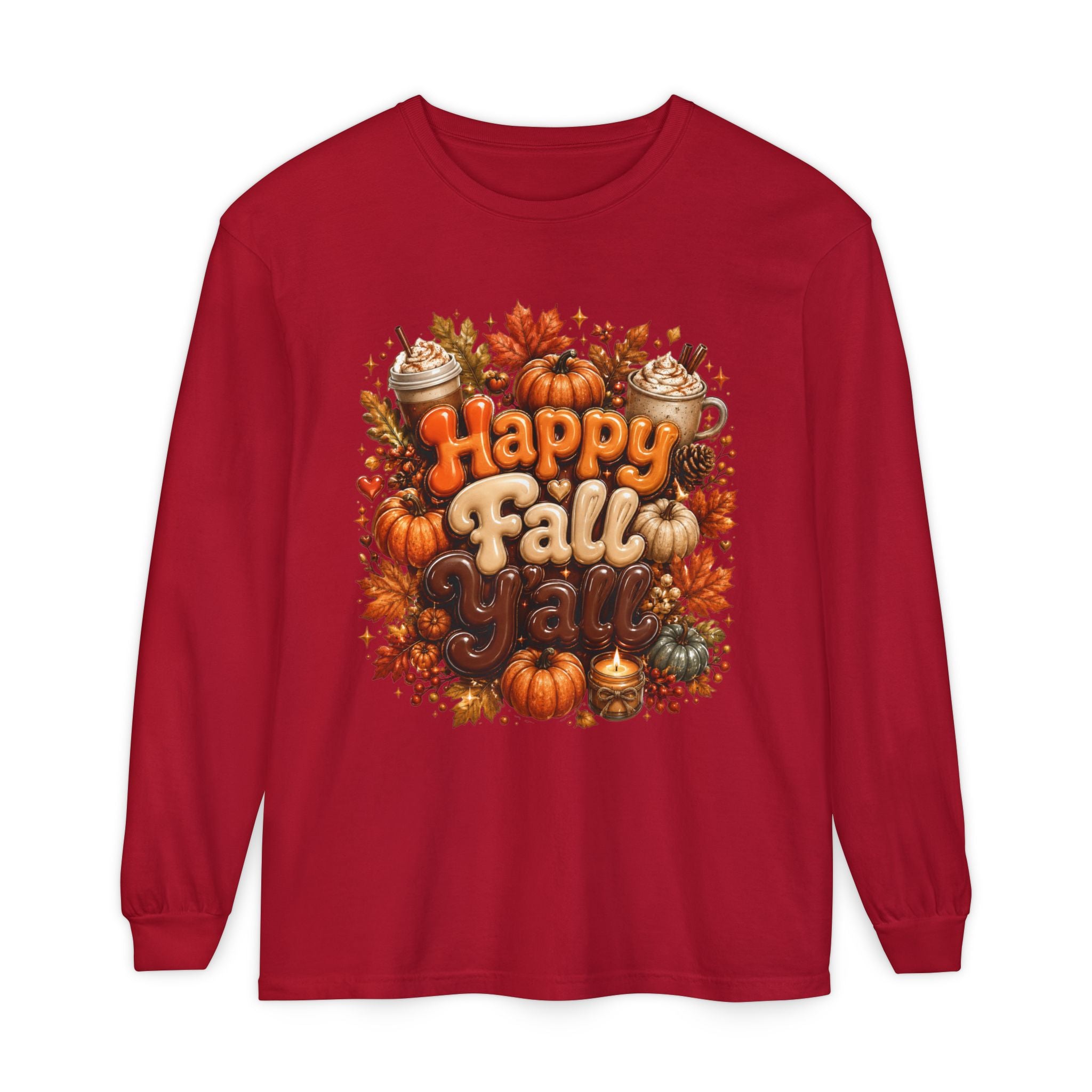 Happy Fall Y’all Long Sleeve Tee