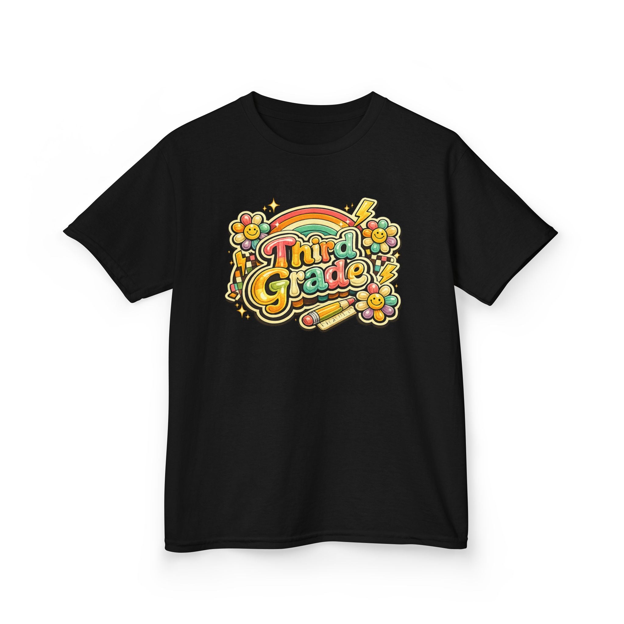 Third Grade Rainbow Kids Tee