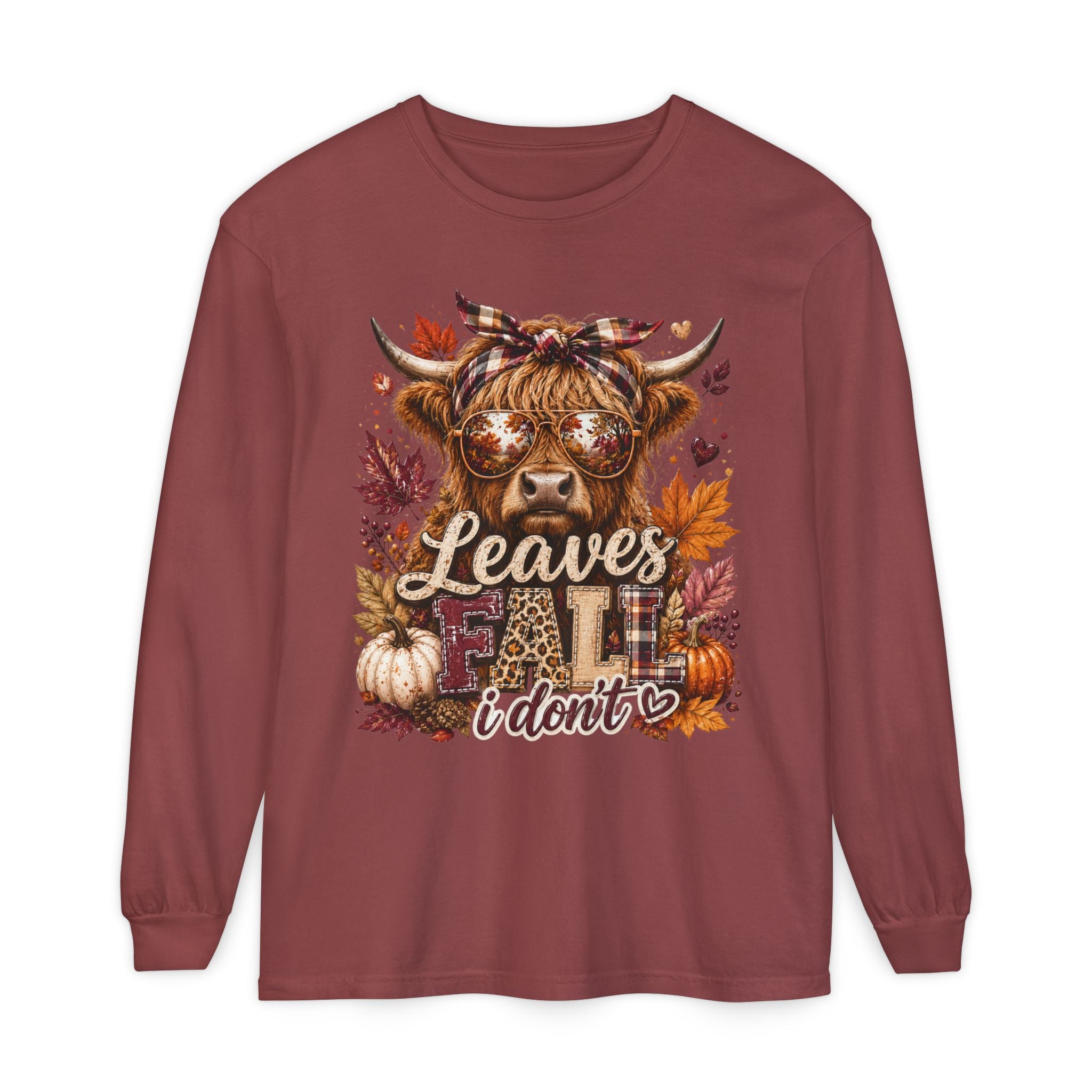 Leaves Fall I Don’t Long Sleeve Tee