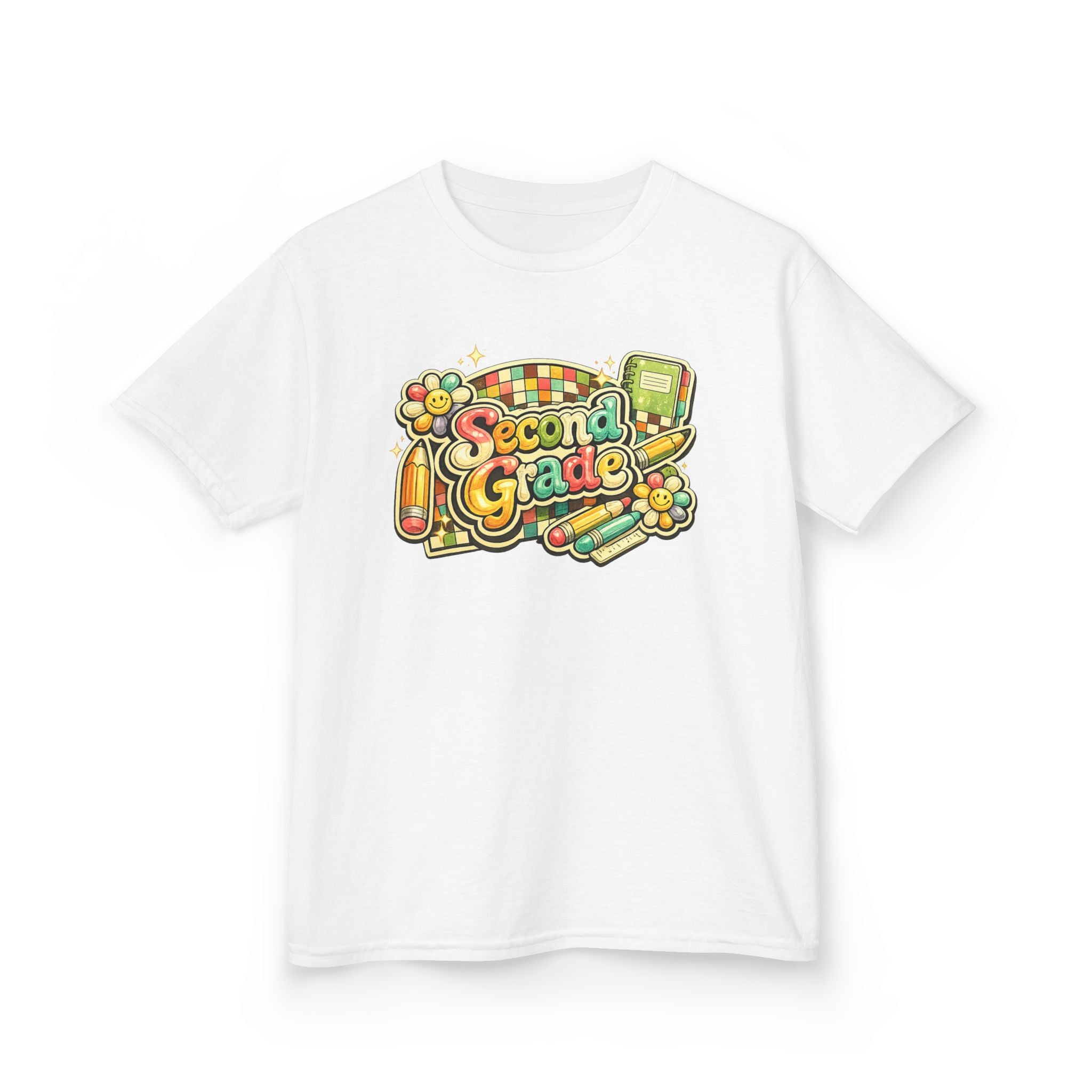 Second Grade Rainbow Kids Tee