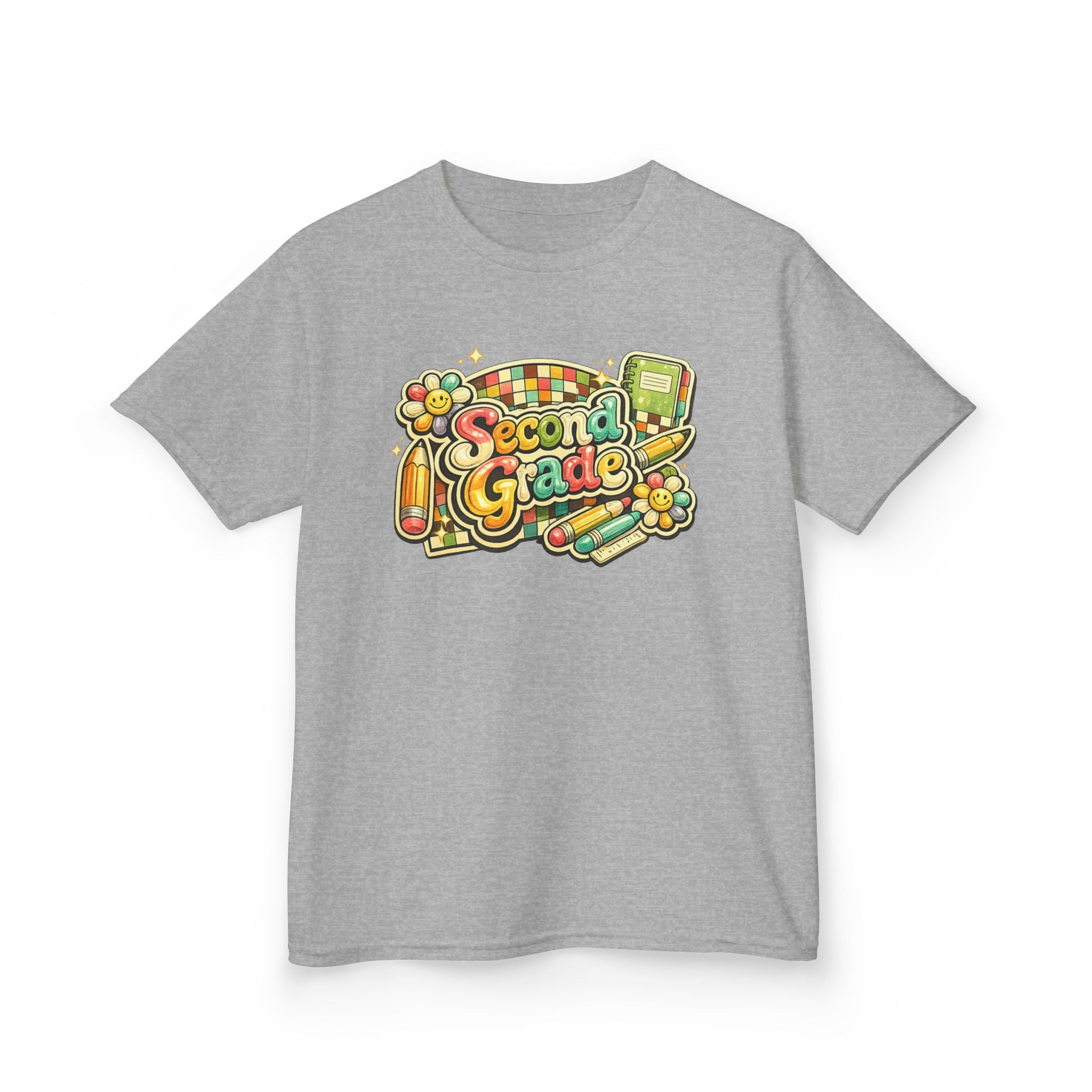 Second Grade Rainbow Kids Tee
