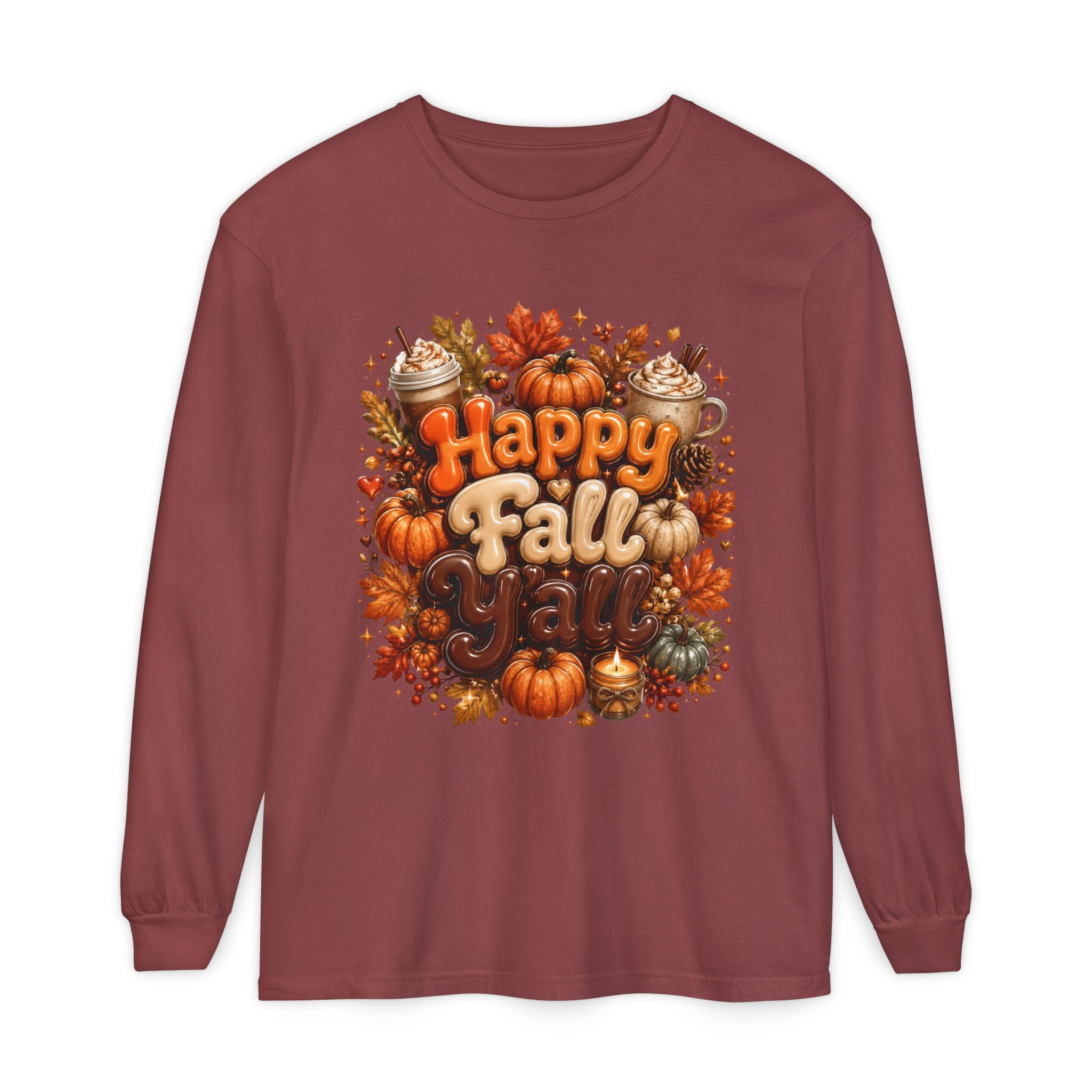 Happy Fall Y’all Long Sleeve Tee