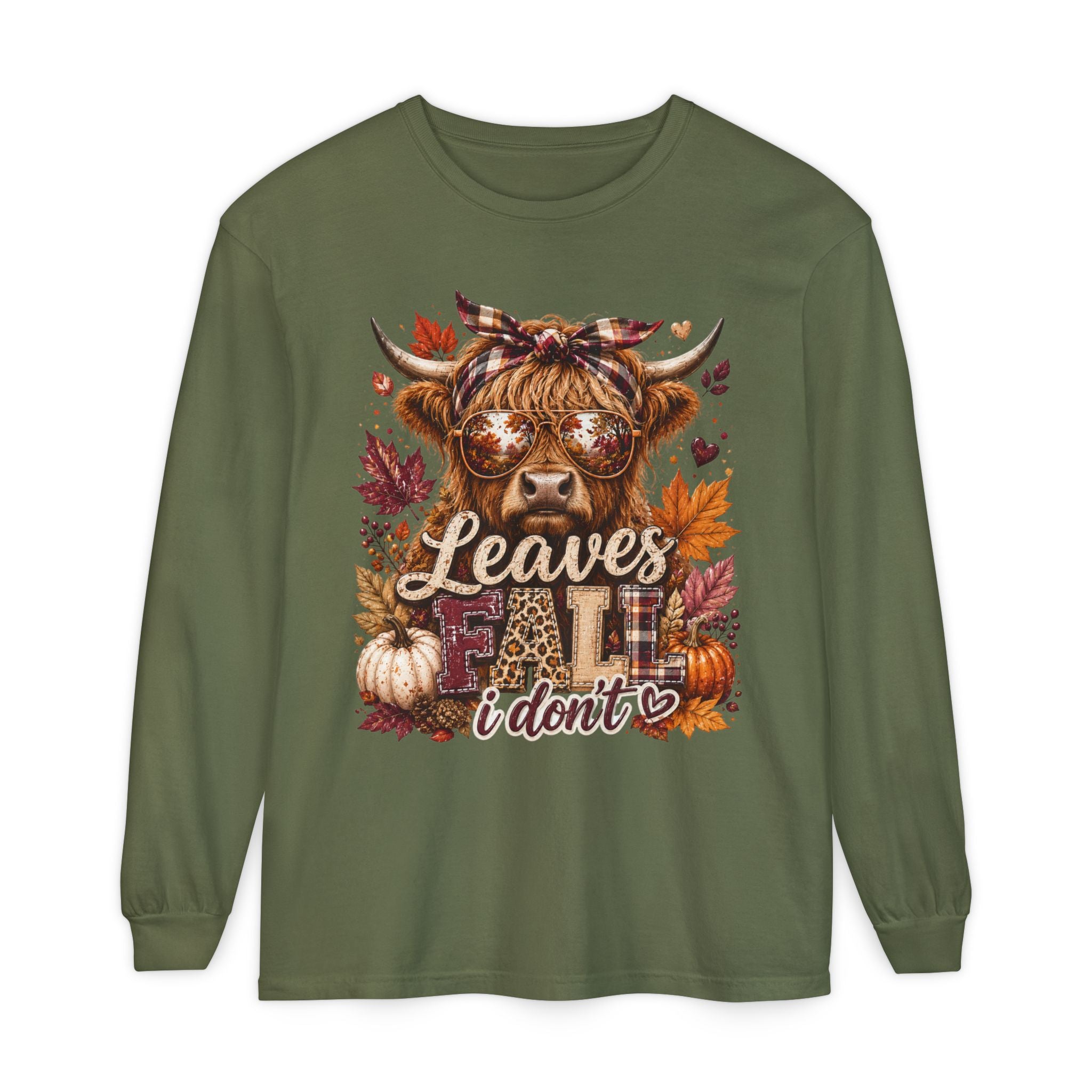 Leaves Fall I Don’t Long Sleeve Tee