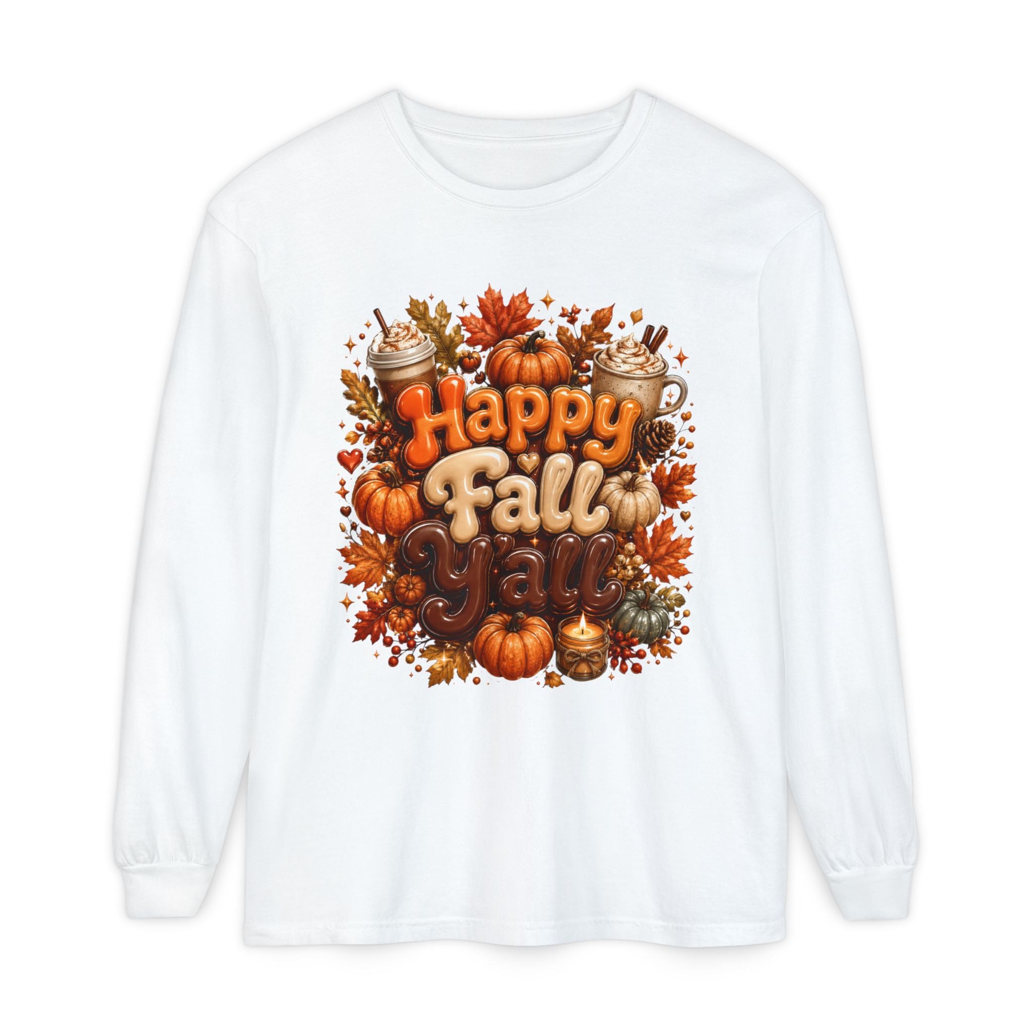 Happy Fall Y’all Long Sleeve Tee