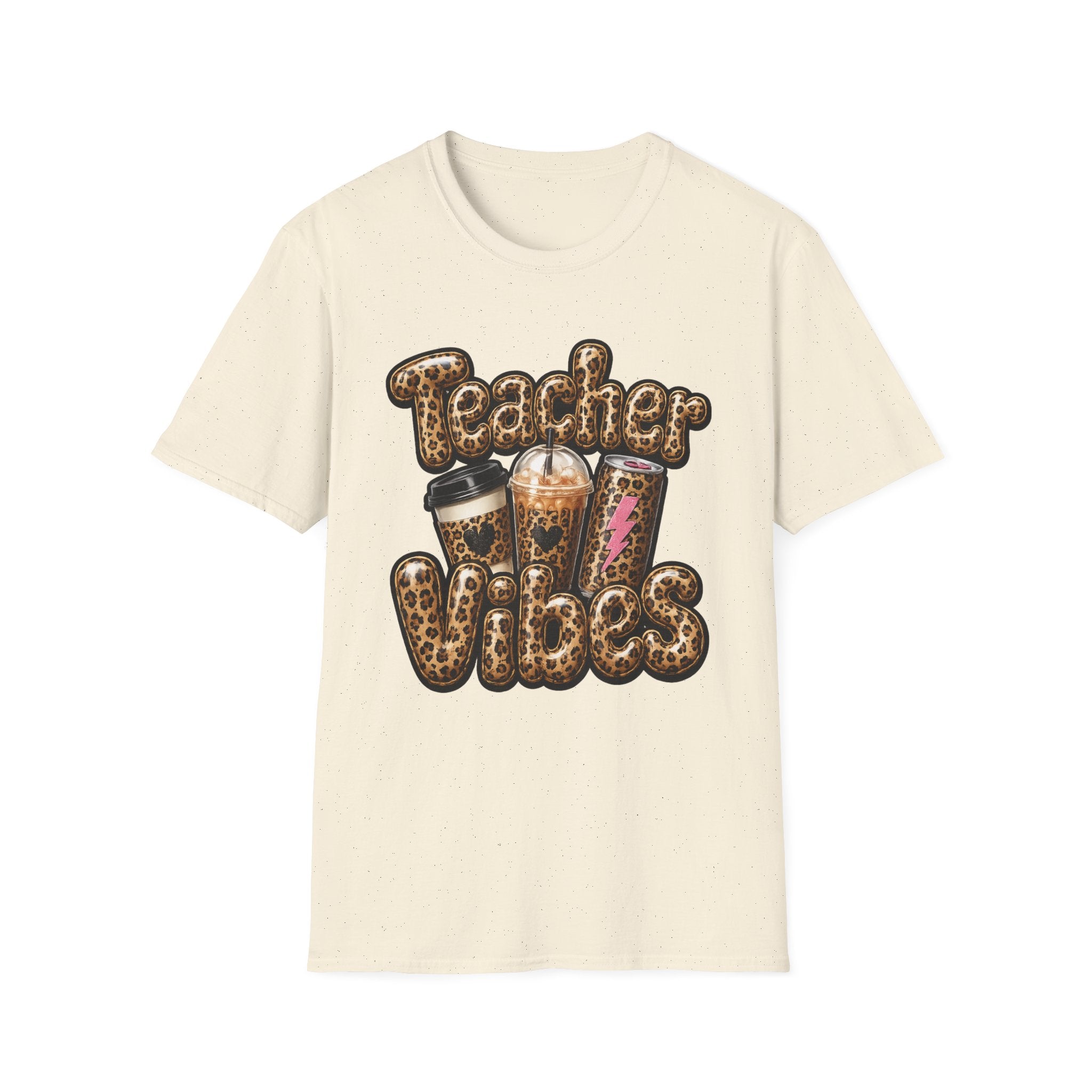 Teacher Vibes Leopard Coffee T-Shirt