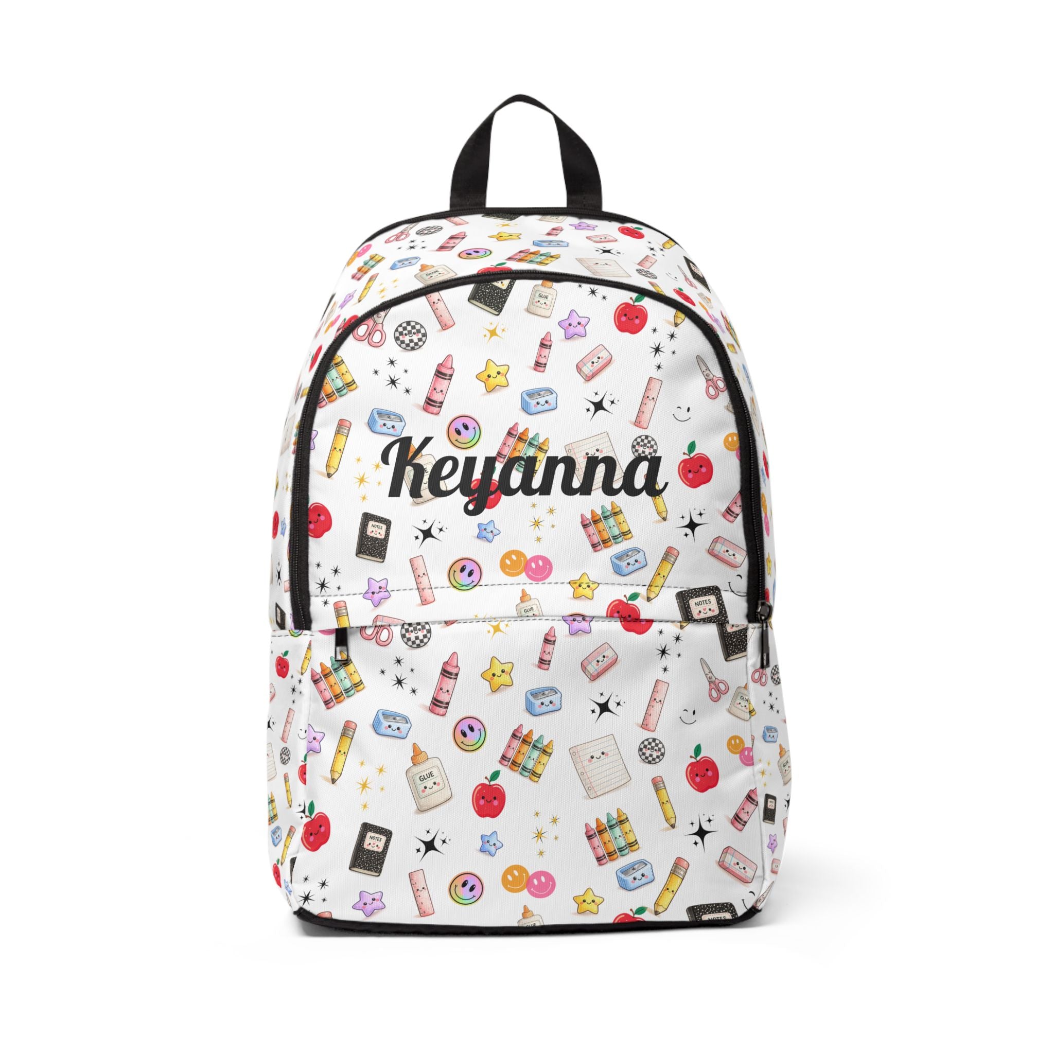 Cute Personalized School Supplies Pattern Backpack