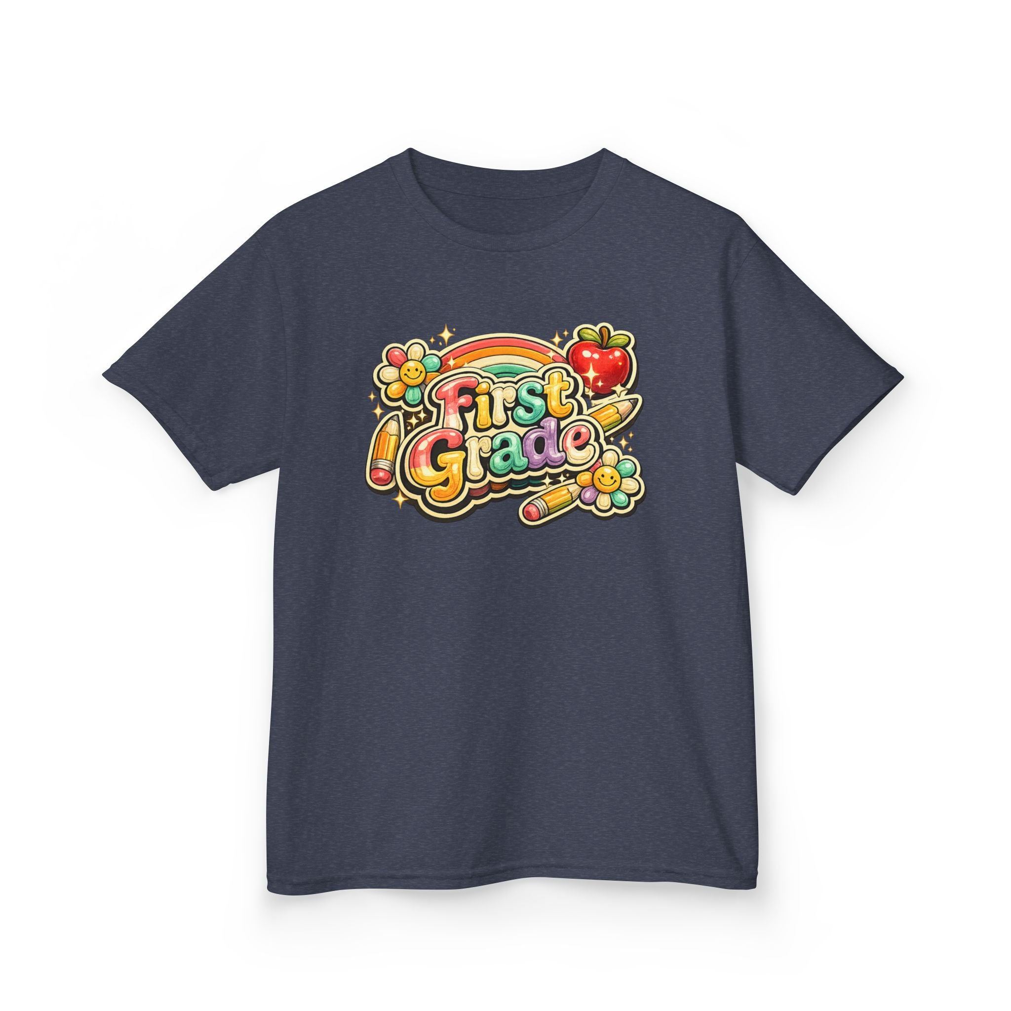 First Grade Rainbow Kids Tee