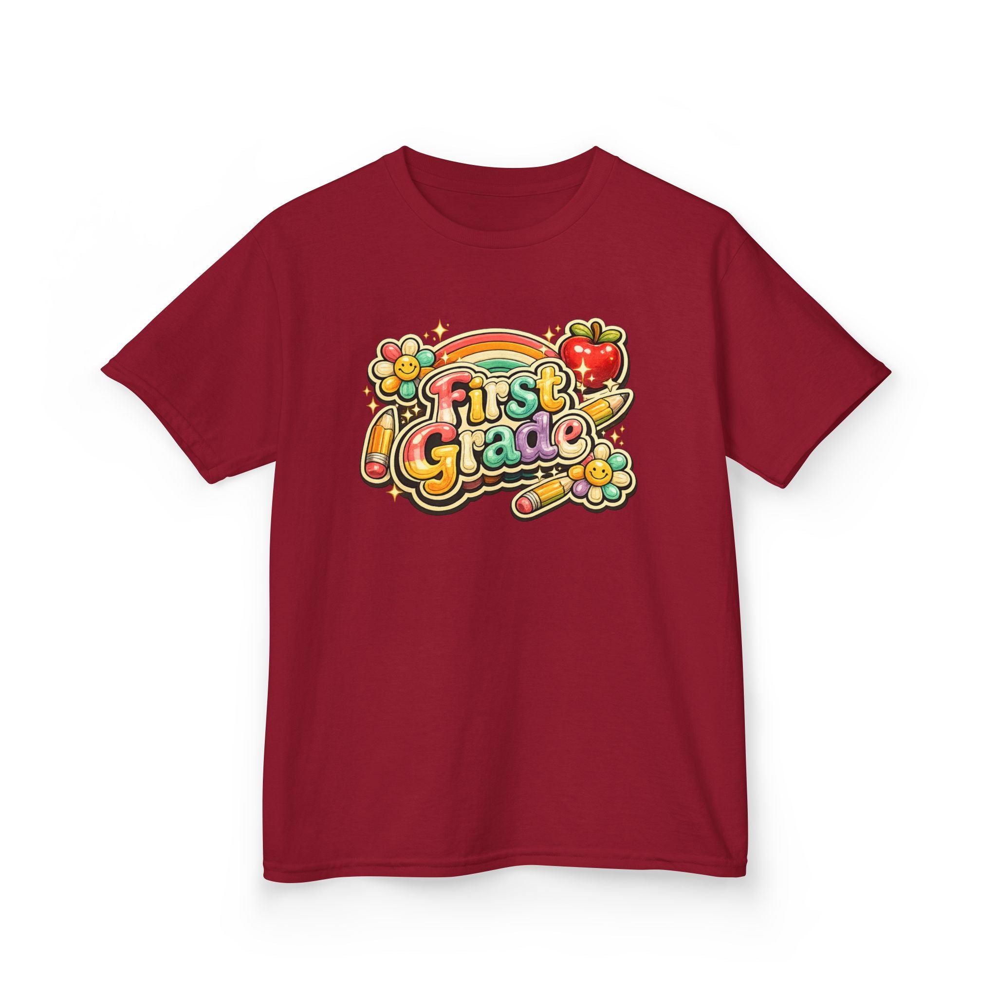 First Grade Rainbow Kids Tee