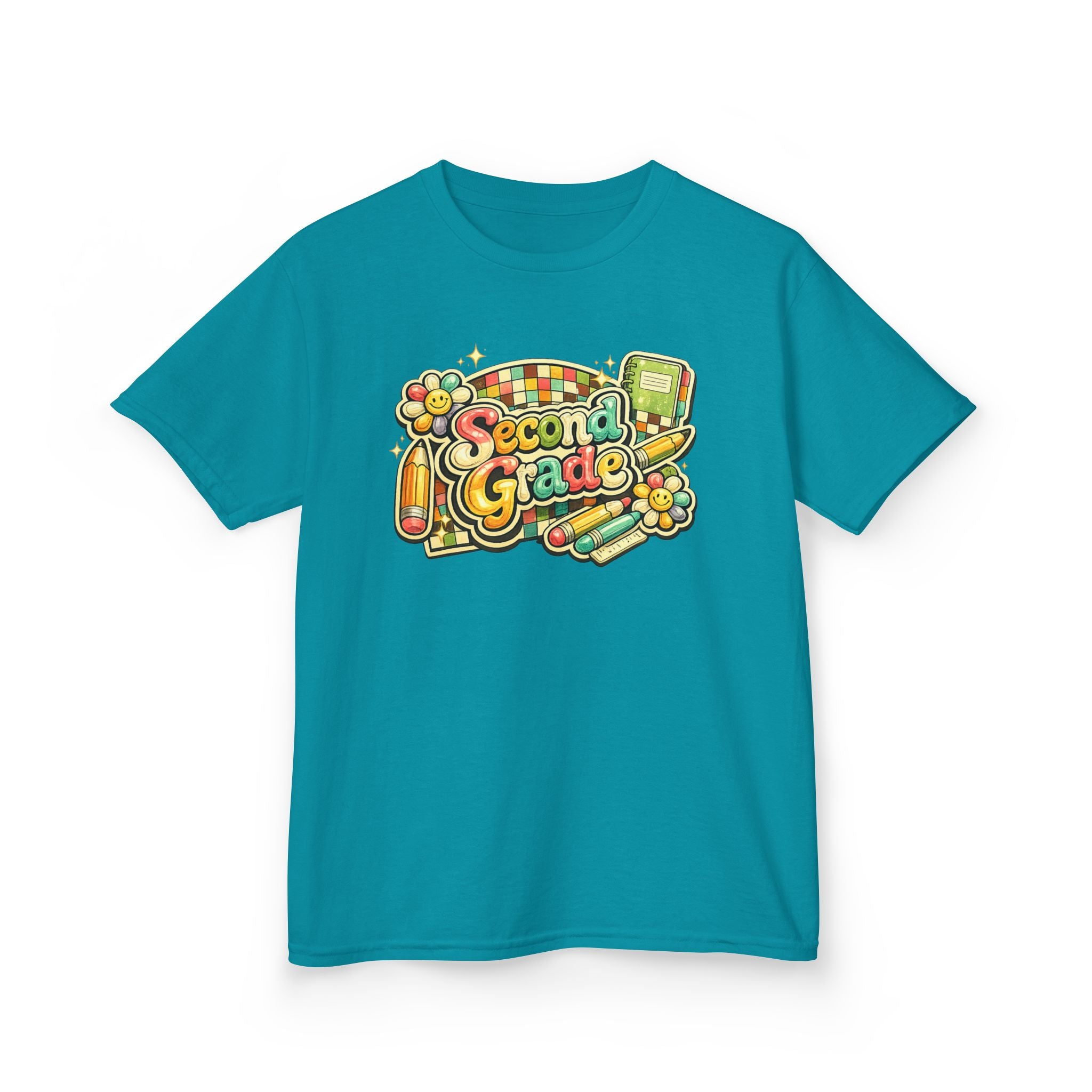 Second Grade Rainbow Kids Tee