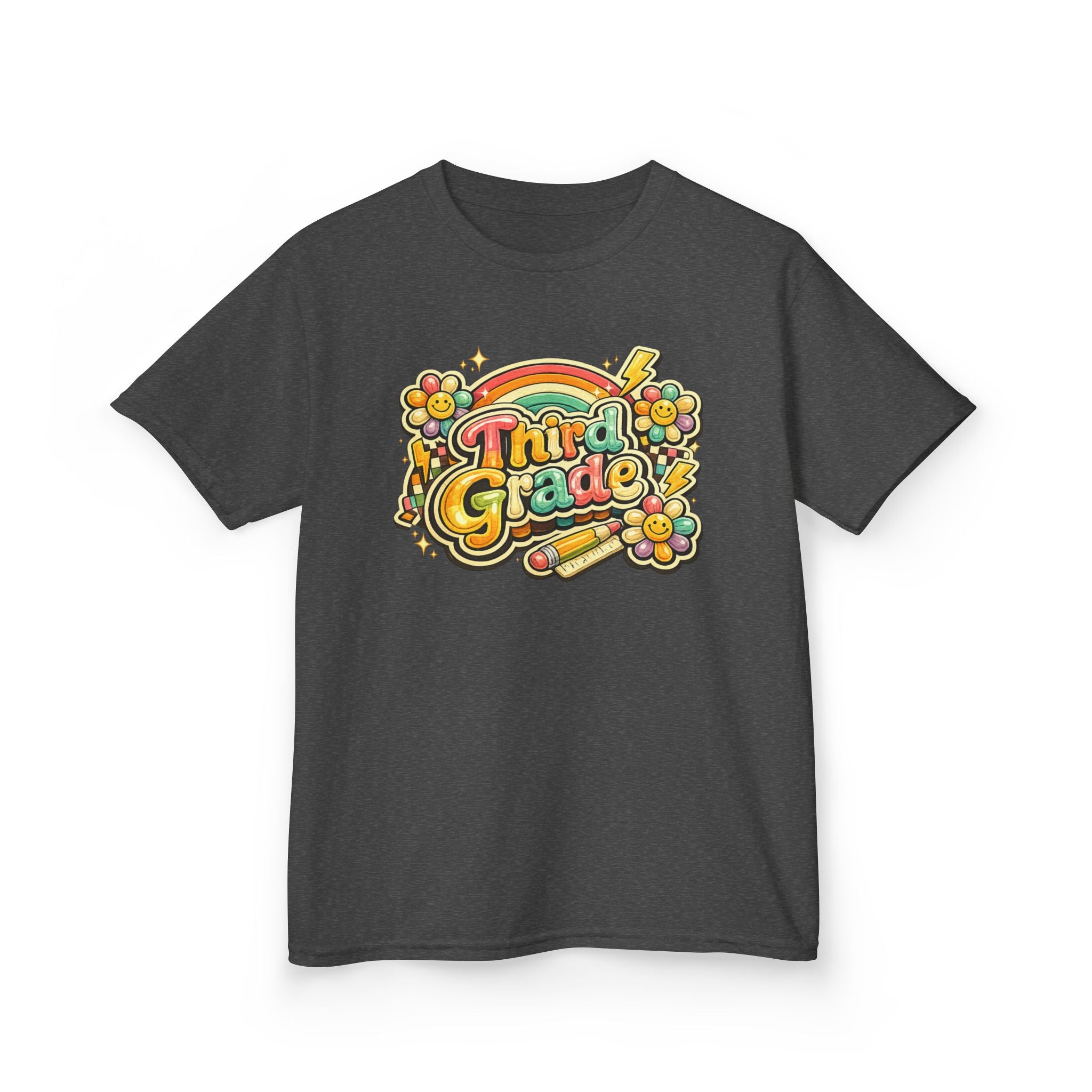 Third Grade Rainbow Kids Tee
