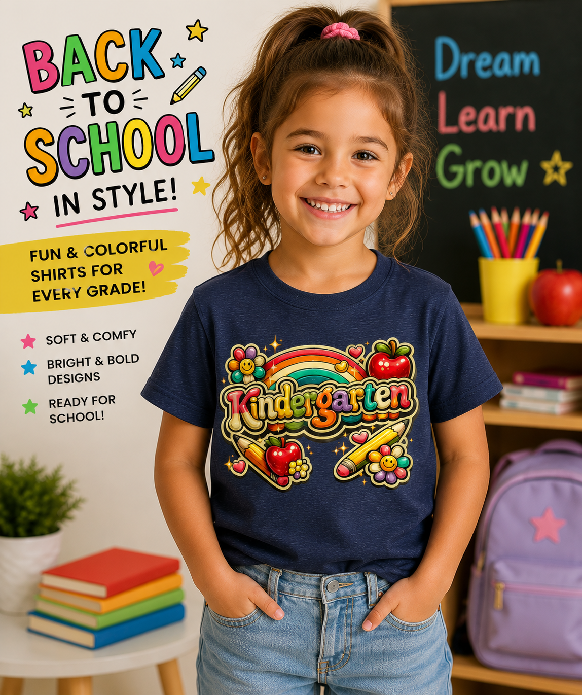 Kindergarten Rainbow Kids Tee