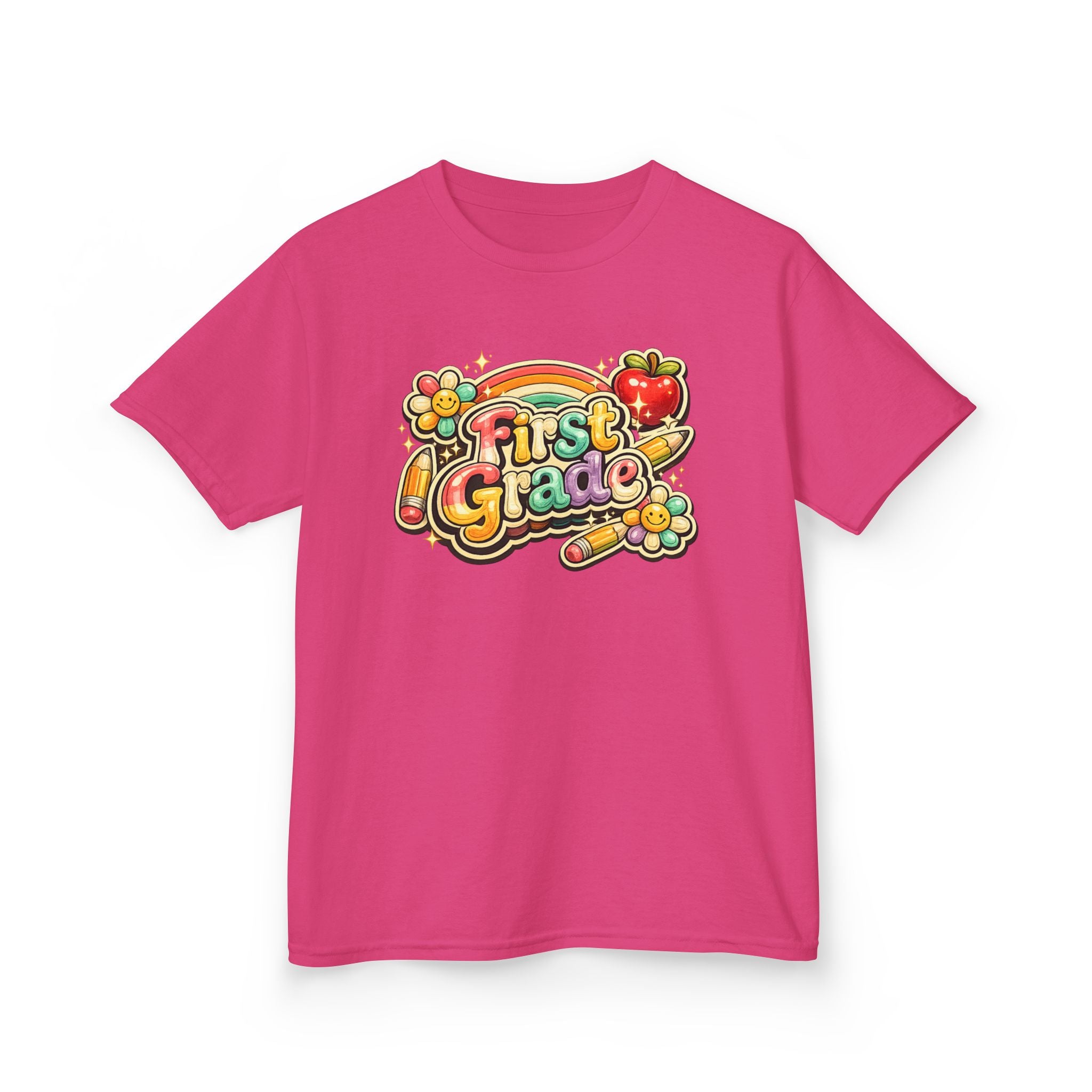 First Grade Rainbow Kids Tee
