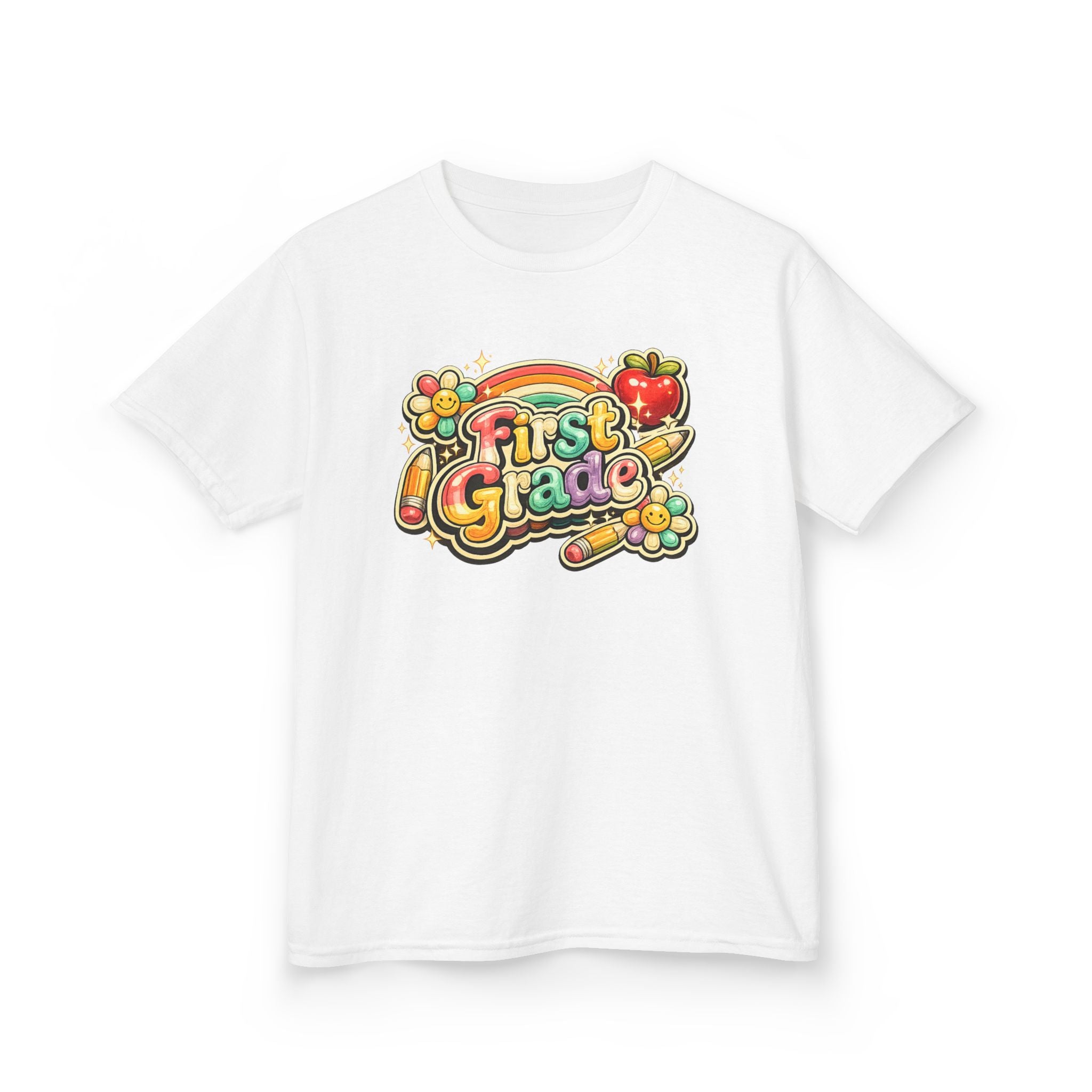 First Grade Rainbow Kids Tee