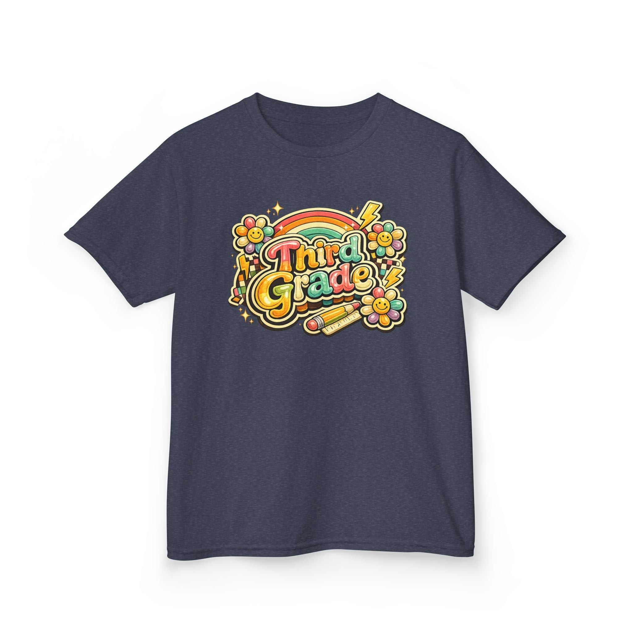 Third Grade Rainbow Kids Tee