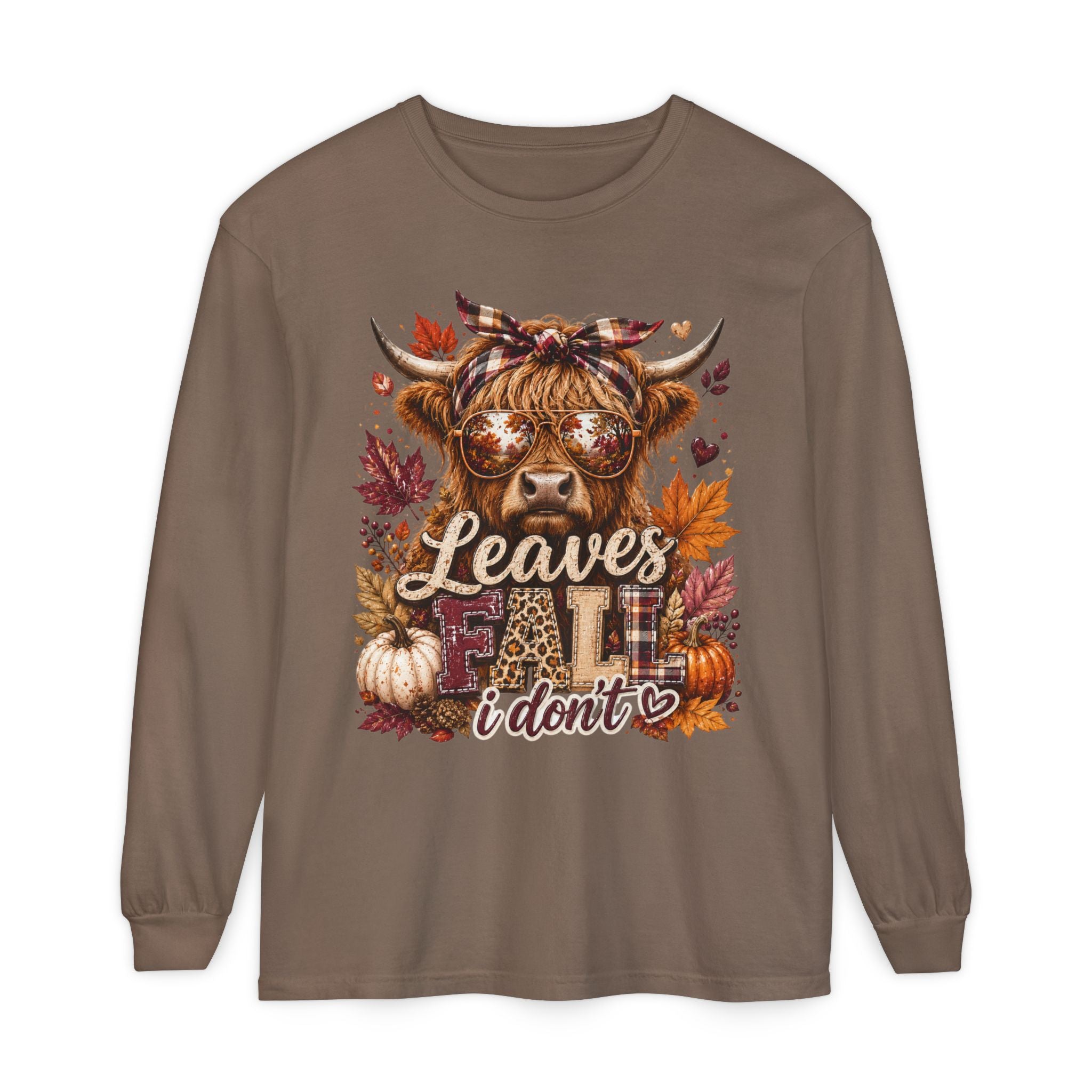 Leaves Fall I Don’t Long Sleeve Tee