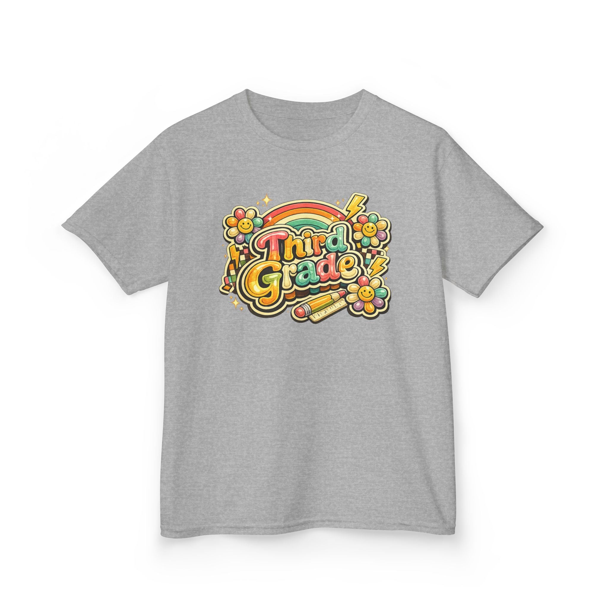 Third Grade Rainbow Kids Tee