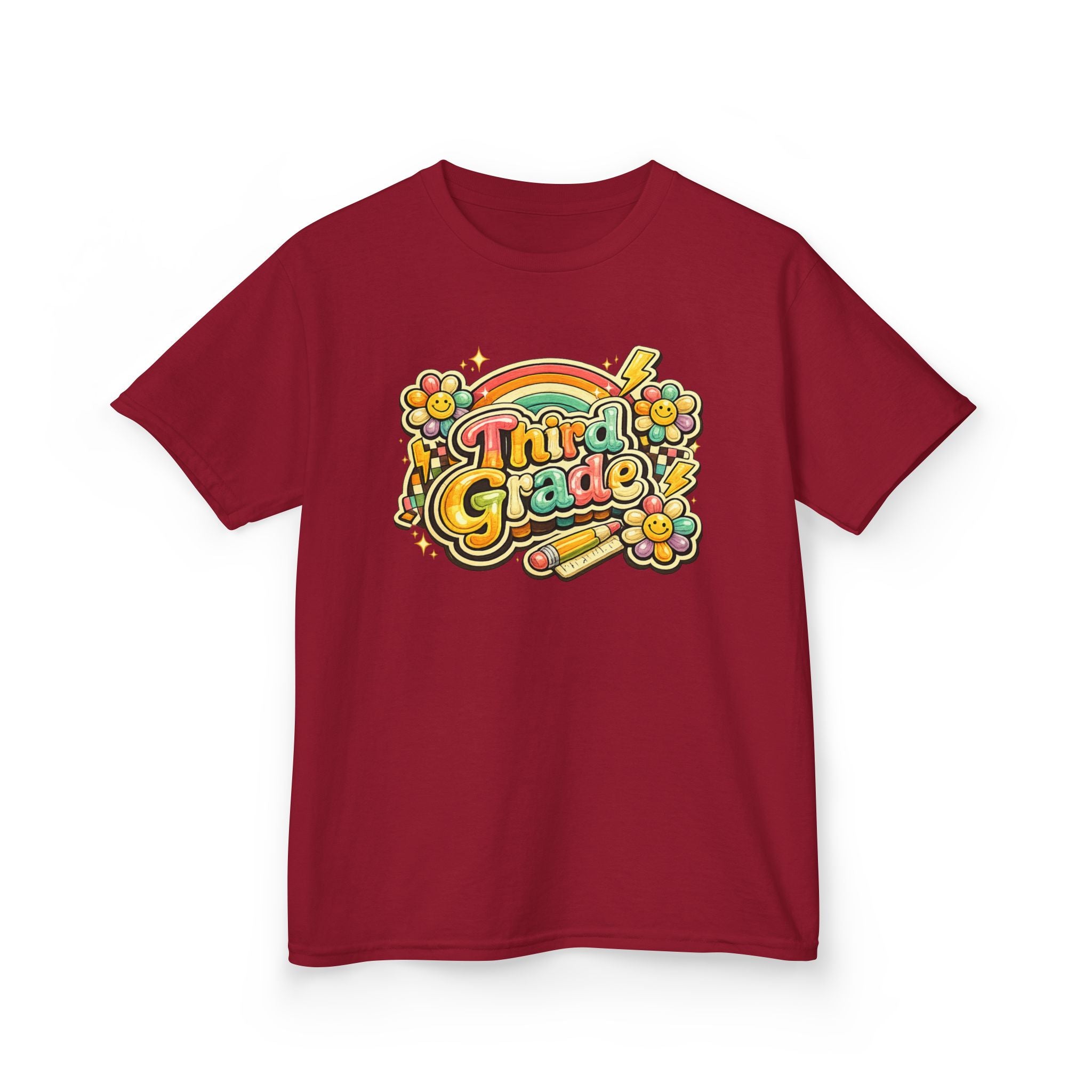 Third Grade Rainbow Kids Tee