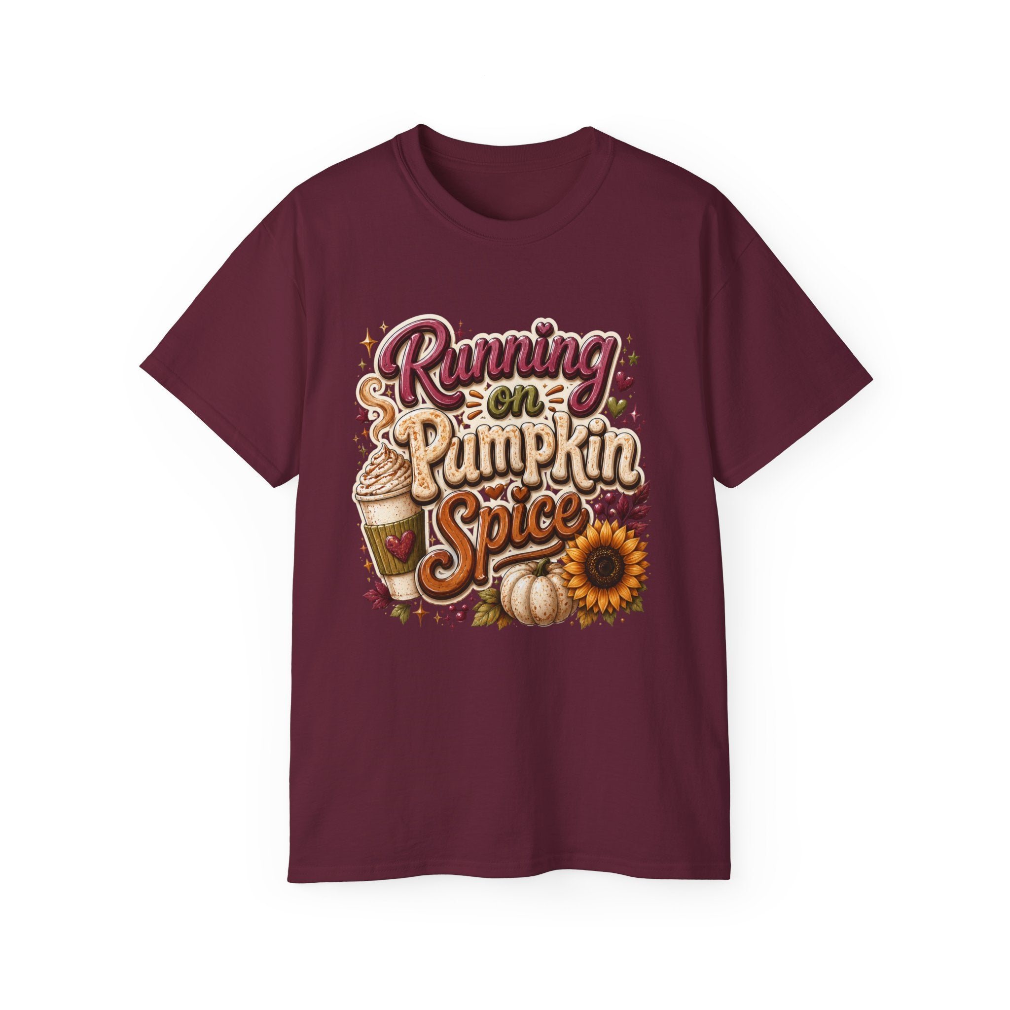 Running on pumpkin spice t shirt
