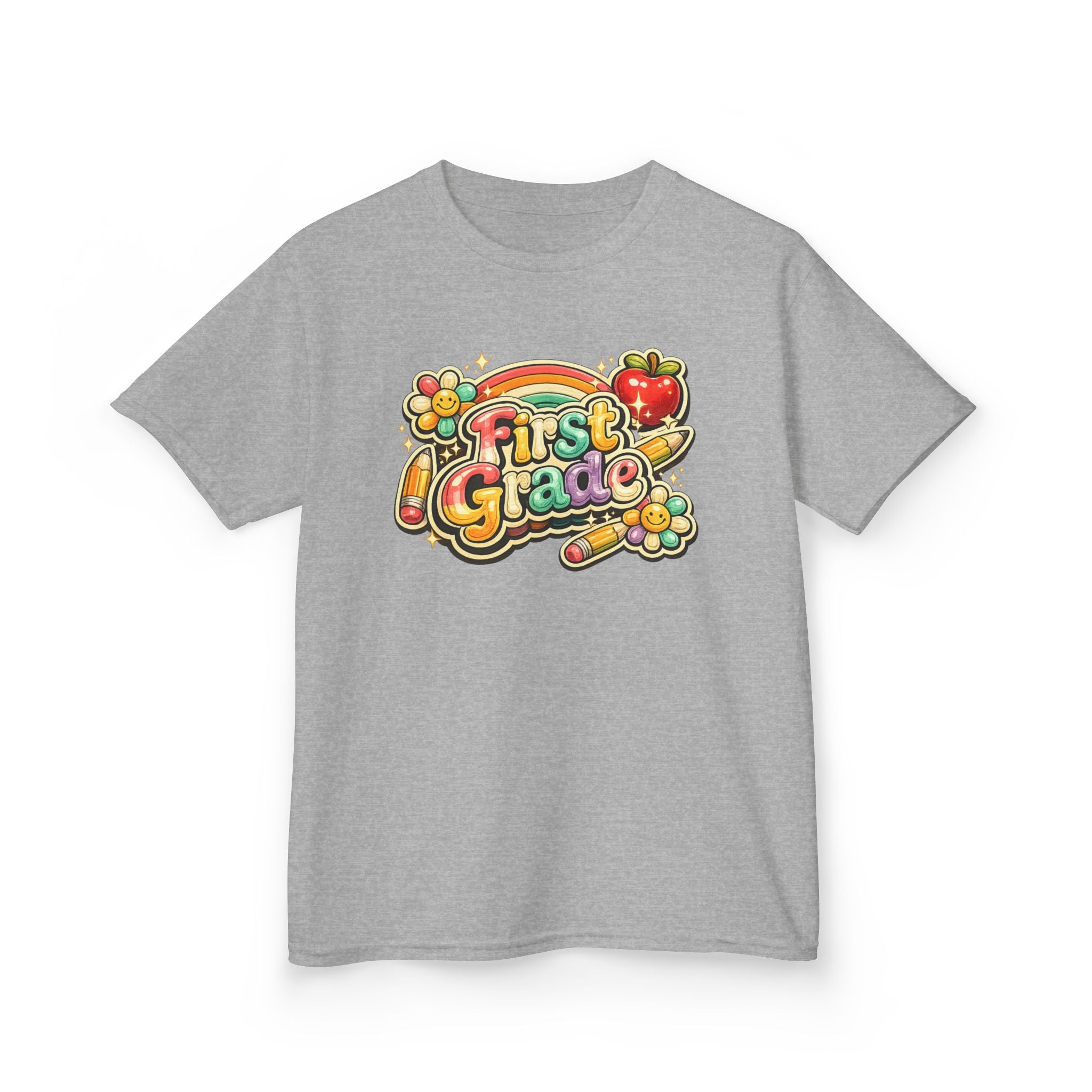 First Grade Rainbow Kids Tee
