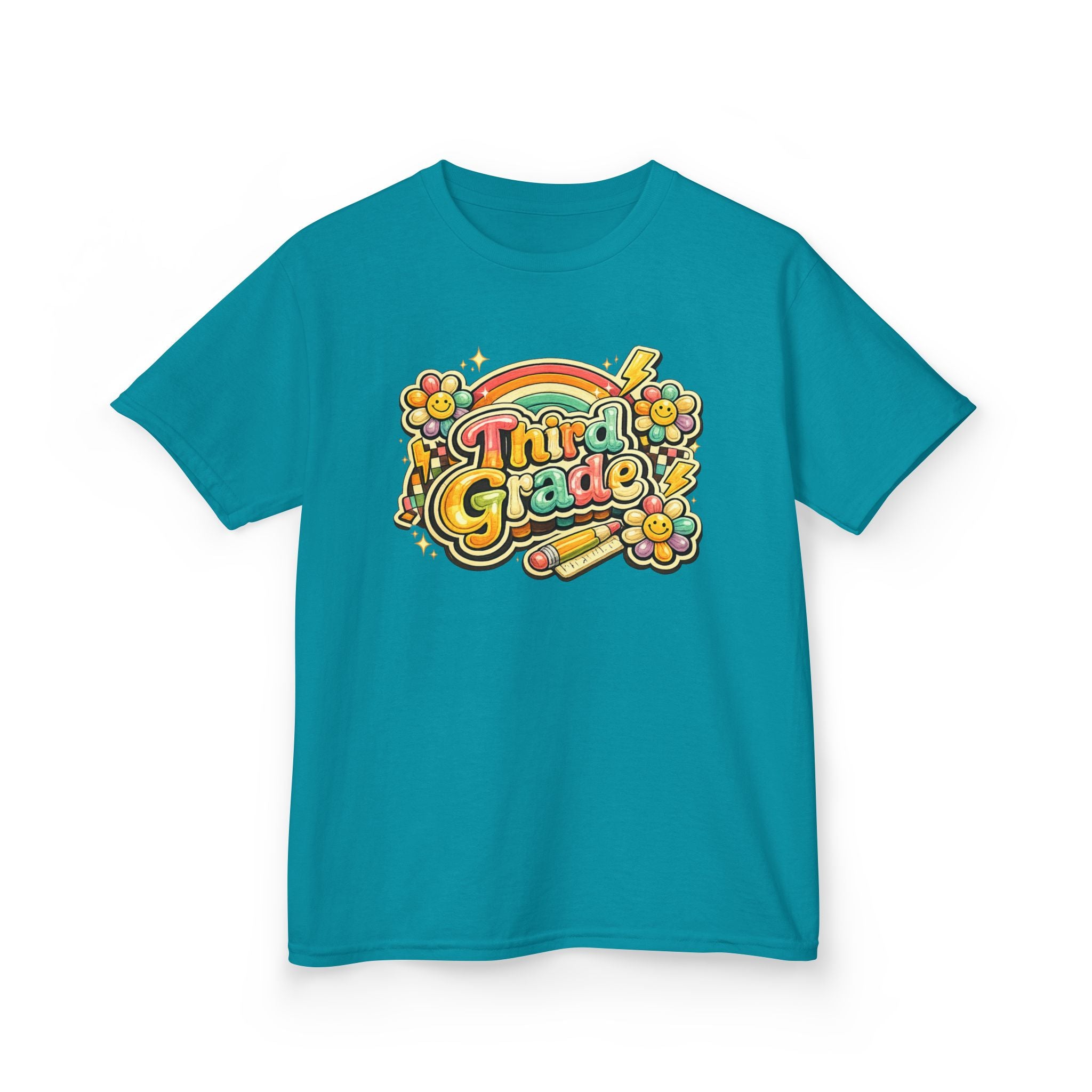 Third Grade Rainbow Kids Tee