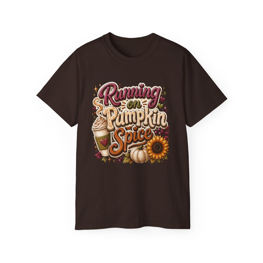 Running on pumpkin spice t shirt