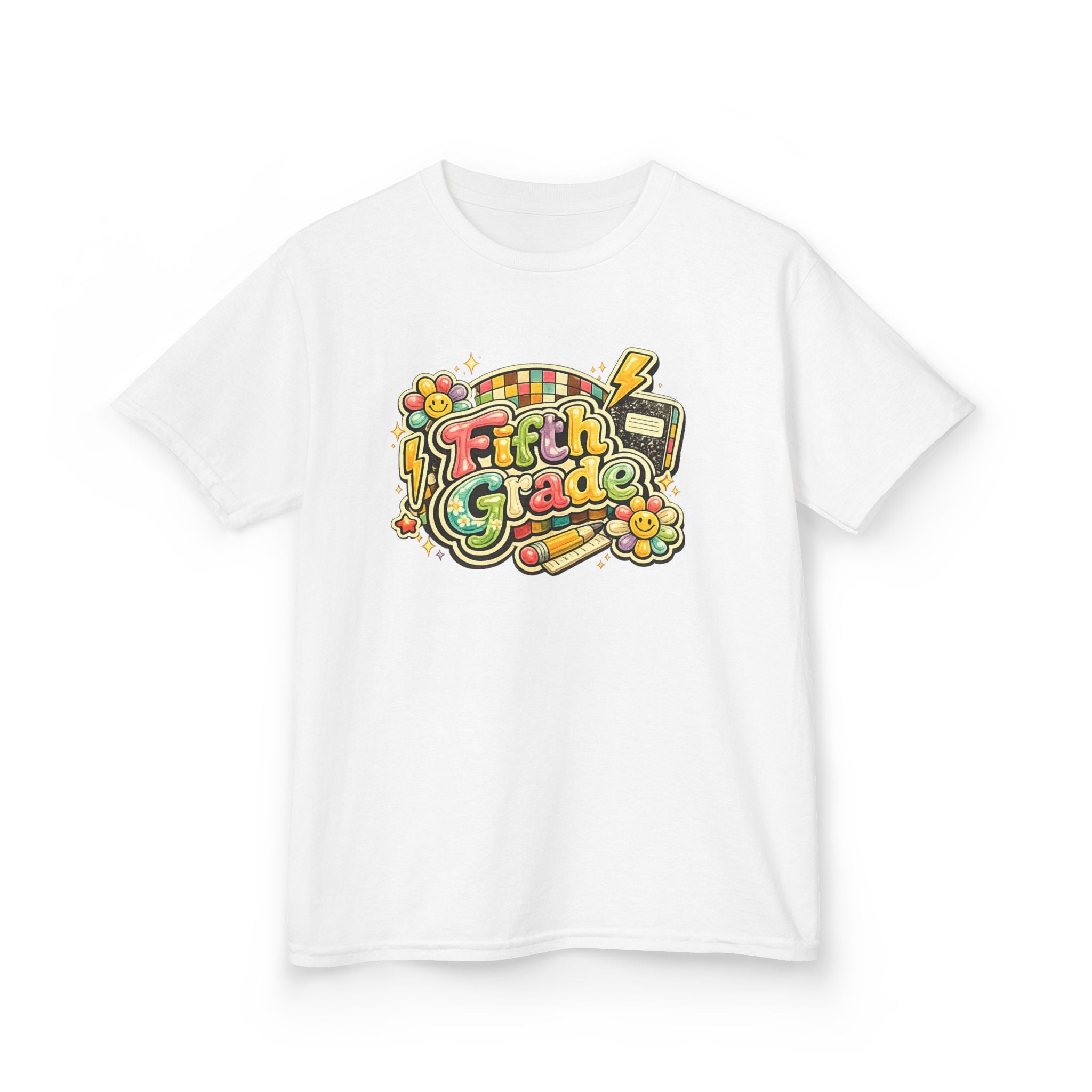 Fifth Grade Rainbow kids Tee