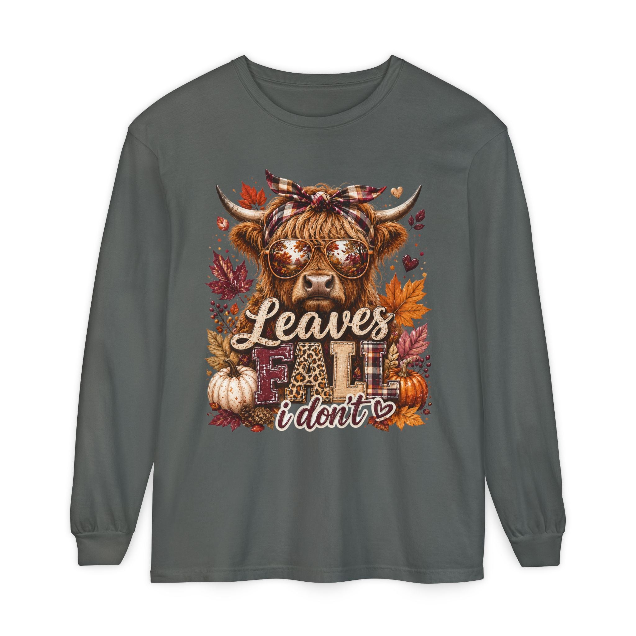 Leaves Fall I Don’t Long Sleeve Tee