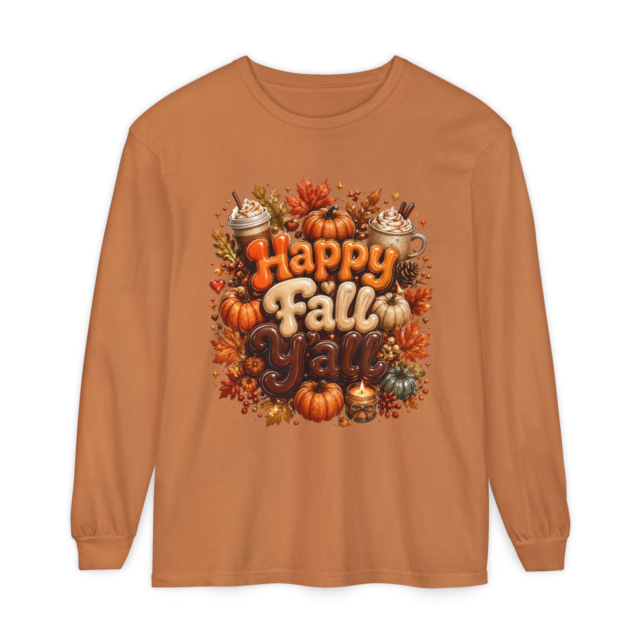 Happy Fall Y’all Long Sleeve Tee