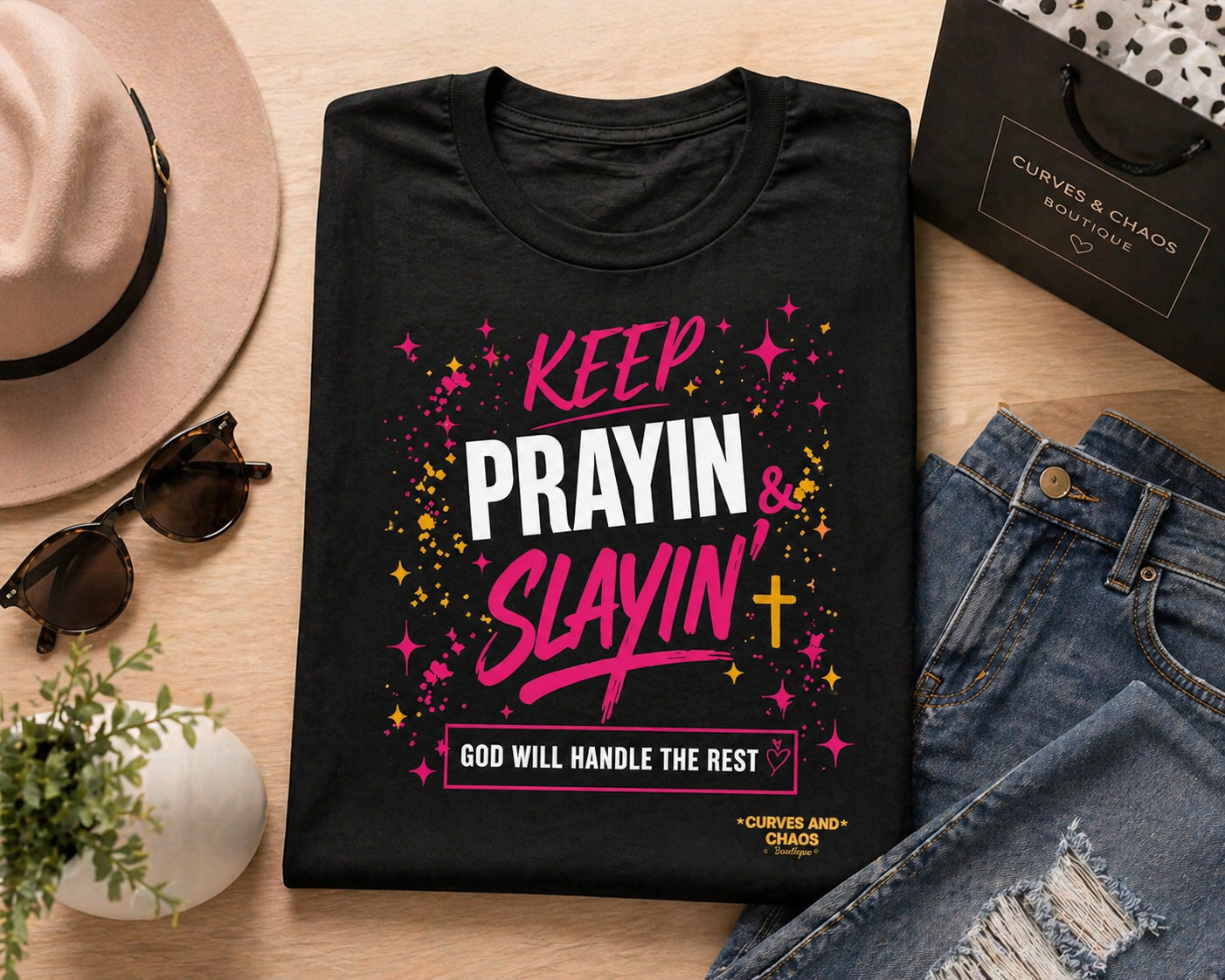 Keep Prayin’ & Slayin’ Tee