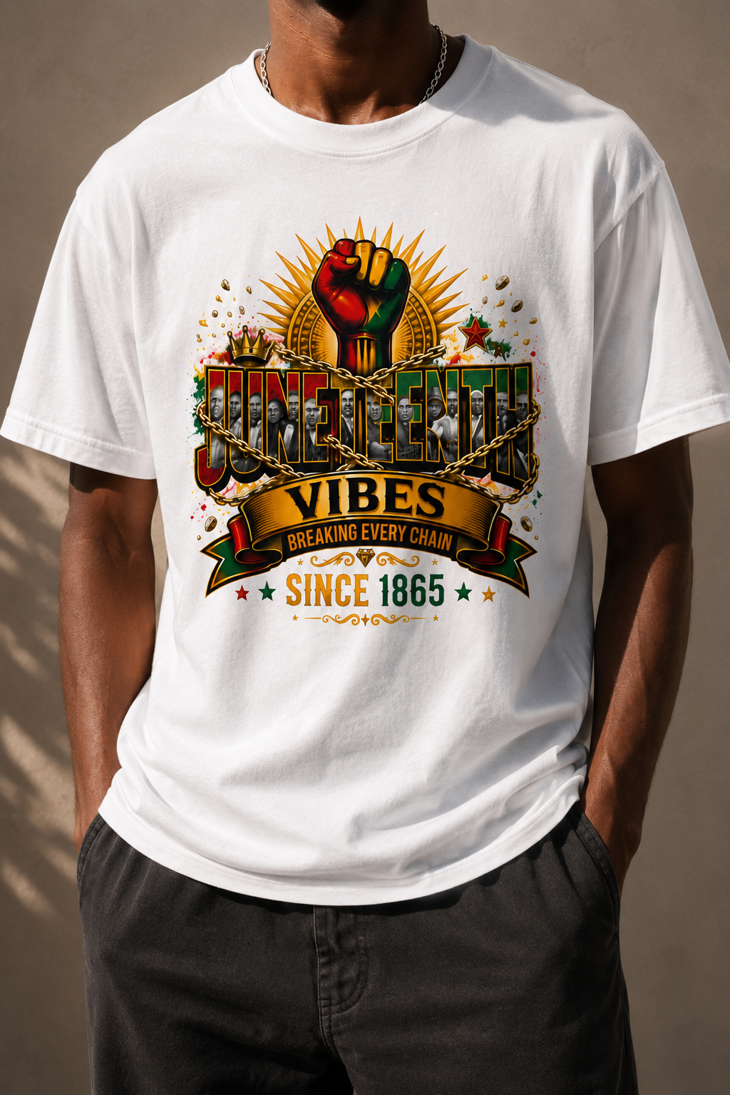 Juneteenth Vibes Graphic Tee (Since 1865) Graphic Tee | Black Excellence Shirt