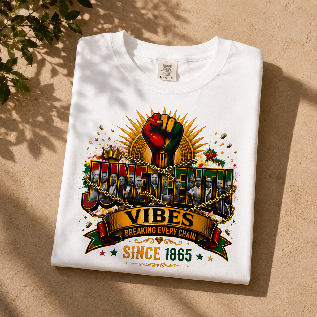 Juneteenth Vibes Graphic Tee (Since 1865) Graphic Tee | Black Excellence Shirt