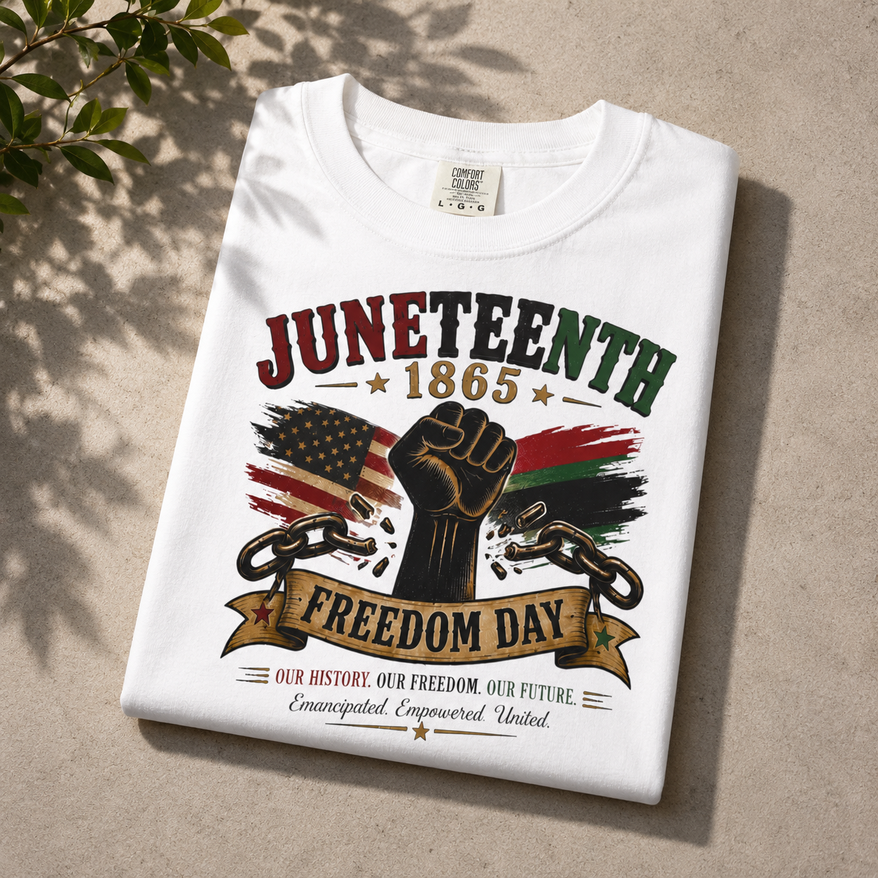 Juneteenth 1865 Freedom Day T-Shirt | Broken Chains Patriotic Tee