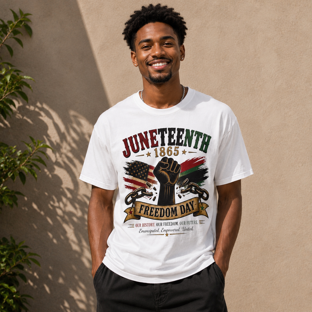 Juneteenth 1865 Freedom Day T-Shirt | Broken Chains Patriotic Tee