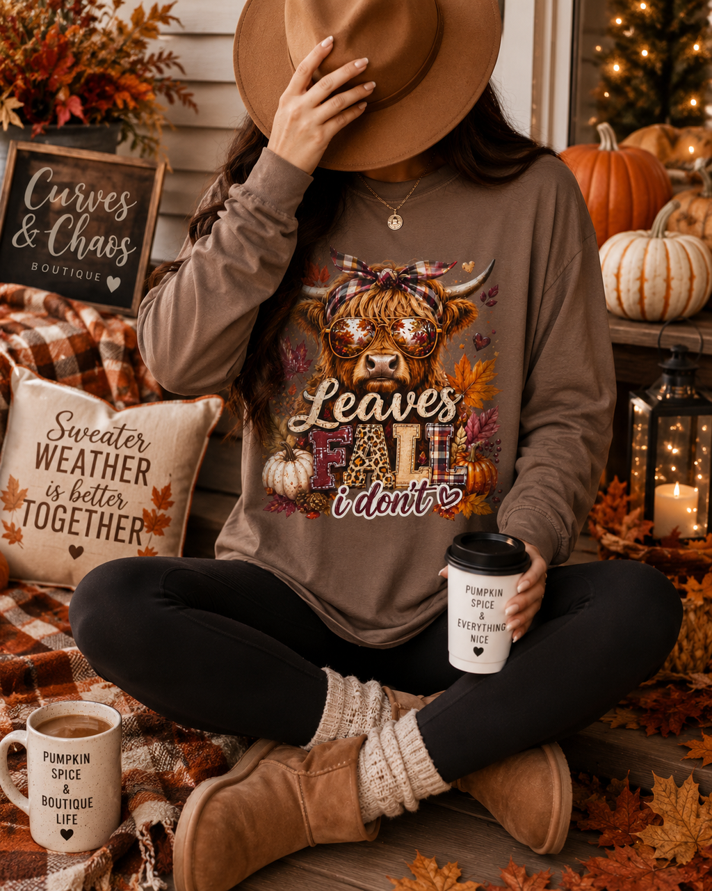 Leaves Fall I Don’t Long Sleeve Tee